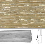 Плинтус шпонированный Tecnorivest Дуб Флоренция 60х22, 1 м.п.